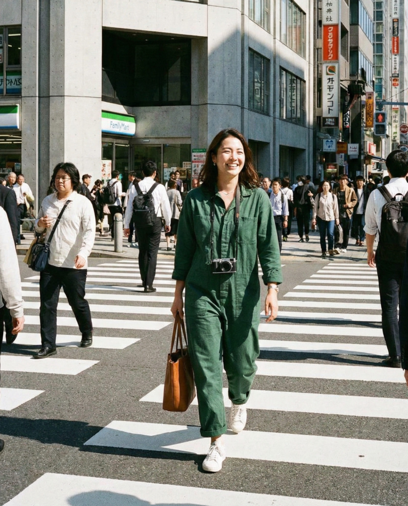 Relaxed Jumpsuit with Sneakers