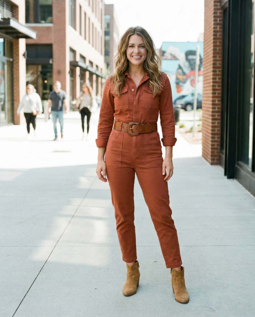  Jumpsuit with Statement Belt