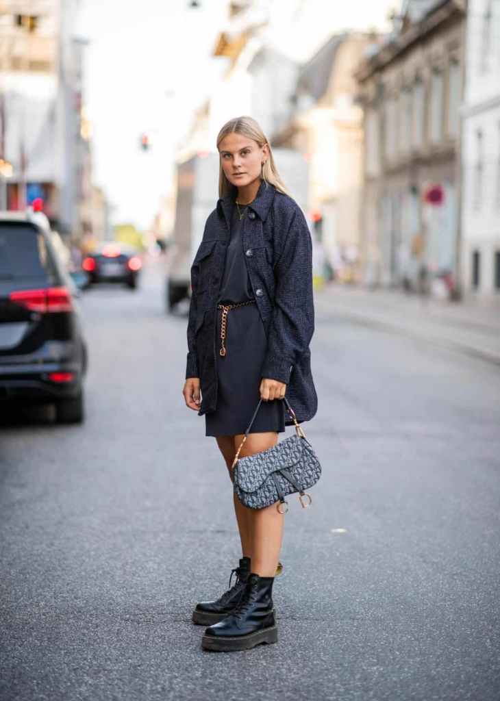 Edgy Elegance: Oversized Jacket and Boots