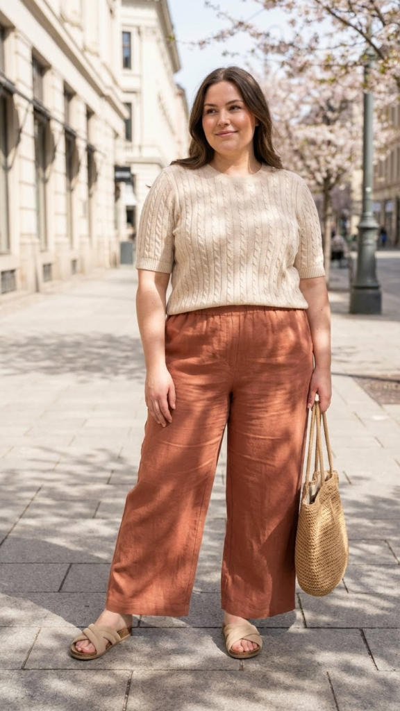 Soft Knit Top + Wide-Leg Pants