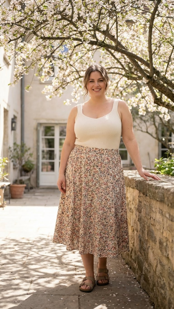 A-Line Skirt + Fitted Top