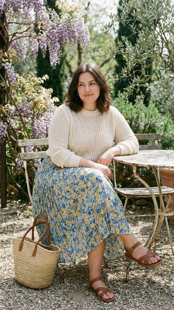 Soft Sweater + Midi Skirt