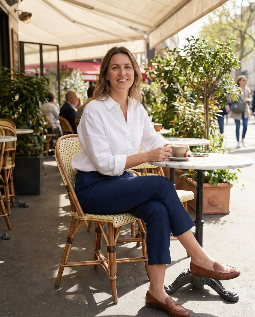 Button-Down Shirt + Ankle Pants