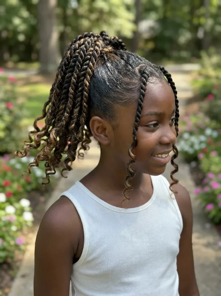 20 Cute Two Strand Twists Hairstyles on Black Kids