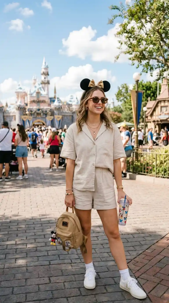 Neutral Co-Ord Set with Mickey Accessories