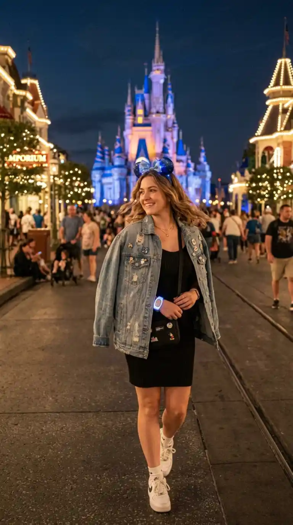 Oversized Denim Jacket with Tank Dress