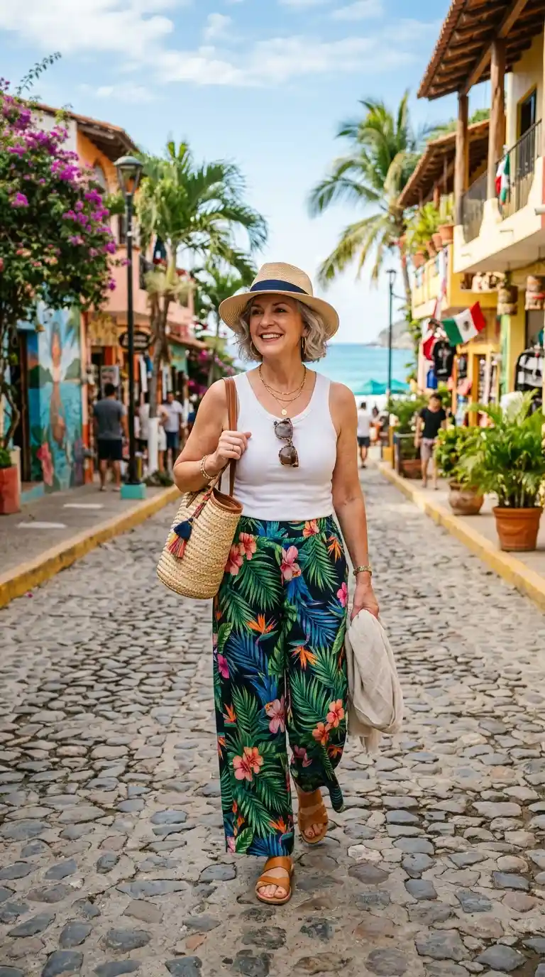 23 Mexico Vacation Outfits for Women Over 50 Inspired by Coastal Style