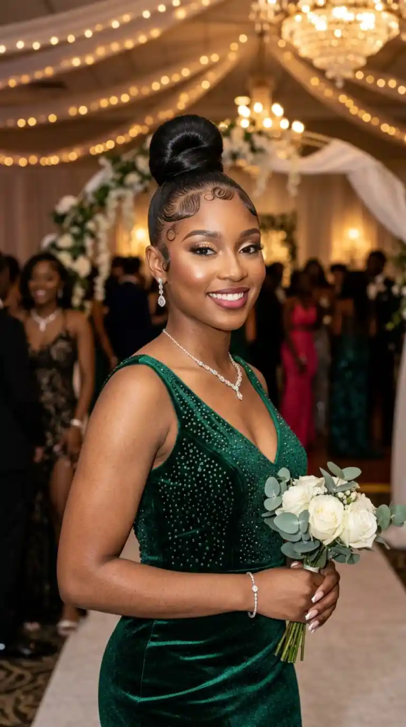  Sleek High Bun with Baby Hairs