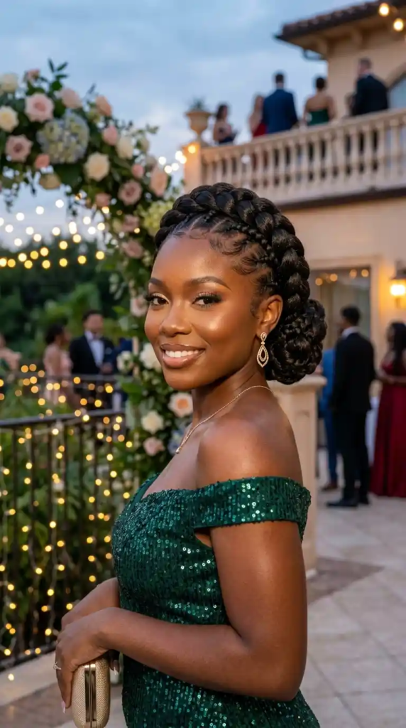Braided Crown Updo