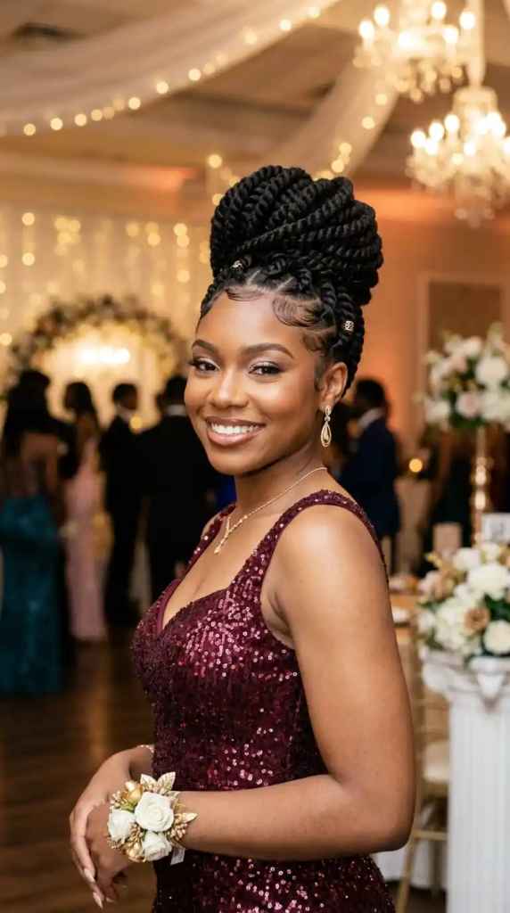 Jumbo Twist Updo with Soft Edges