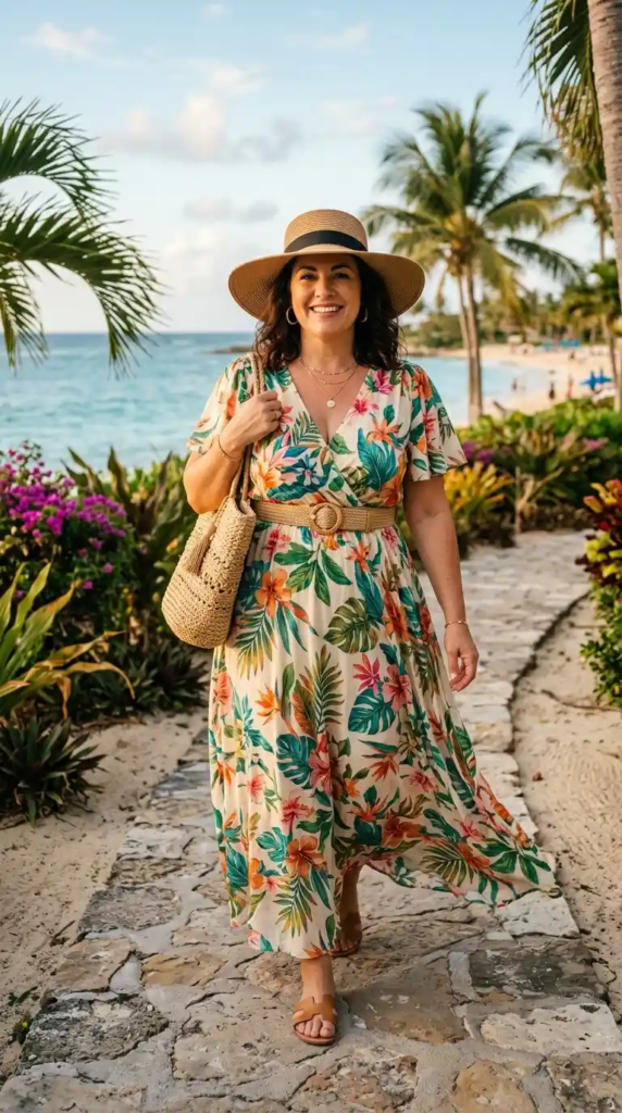 Flowy Maxi Dress with Defined Waist