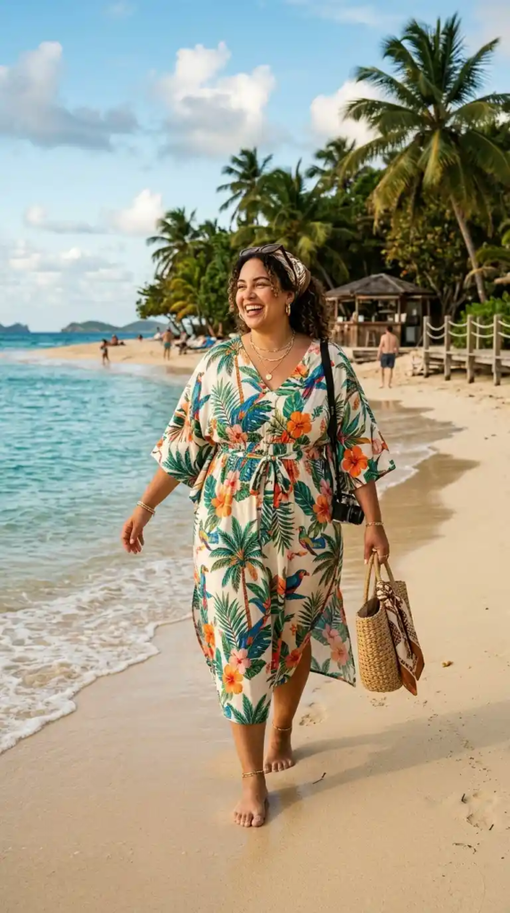 Flowy Kaftan with Defined Waist Detail