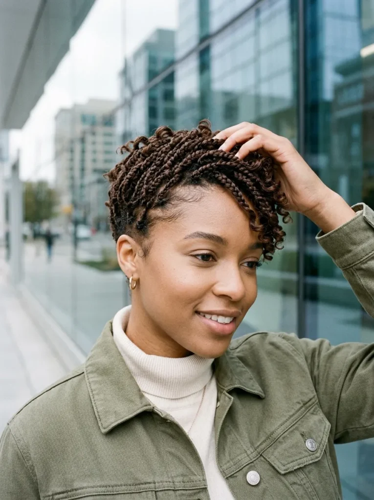20 Short Braided Protective Hairstyles for Black Women