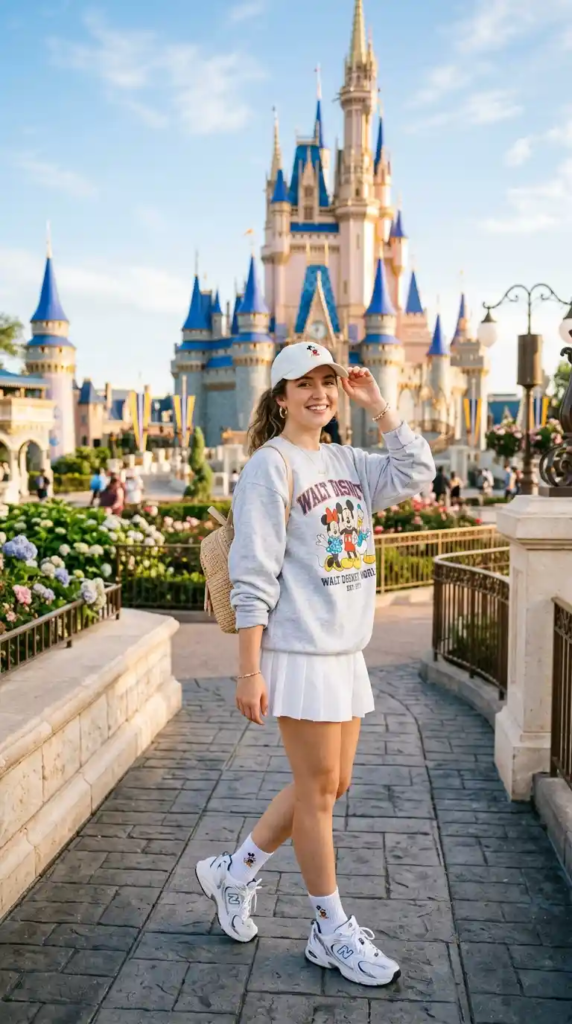 Disney Sweatshirt with Tennis Skirt